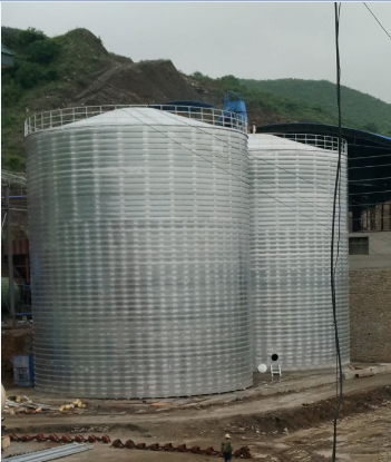 金牛粮食钢板仓的安装全过程不用热焊接